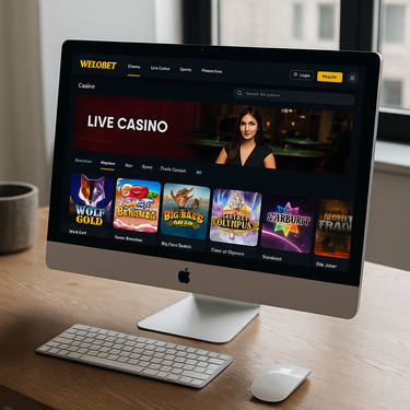 Plateforme Desktop Velobet - Design et Navigation